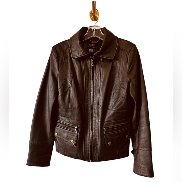 Brown Genuine Lambskin Leather a.n.a Jacket Size M - Picture 4 of 8
